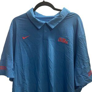 4XL Nike Dri-Fit Ole Miss Polo shirt- Powder Blue